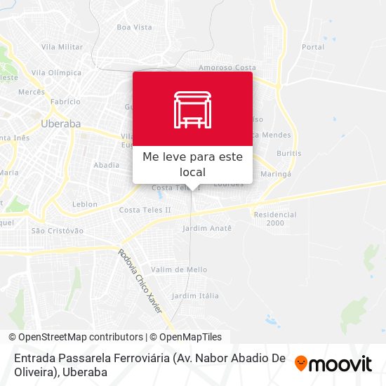 Entrada Passarela Ferroviária (Av. Nabor Abadio De Oliveira) mapa