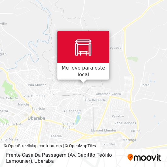 Frente Casa Da Passagem (Av. Capitão Teófilo Lamounier) mapa