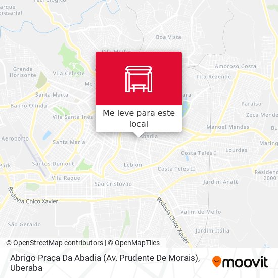 Abrigo Praça Da Abadia (Av. Prudente De Morais) mapa