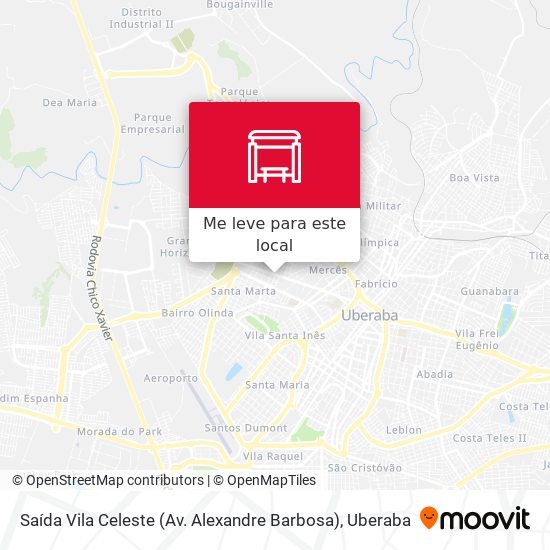 Saída Vila Celeste (Av. Alexandre Barbosa) mapa