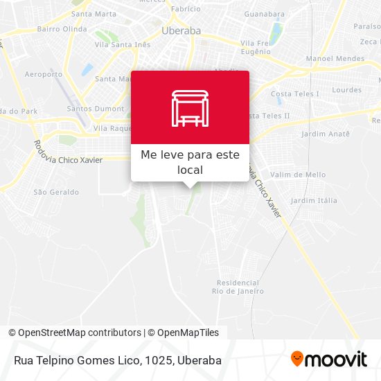 Rua Telpino Gomes Lico, 1025 mapa