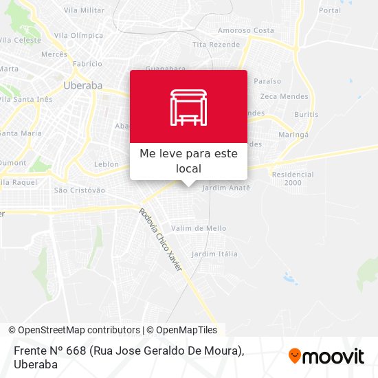 Frente Nº 668 (Rua Jose Geraldo De Moura) mapa