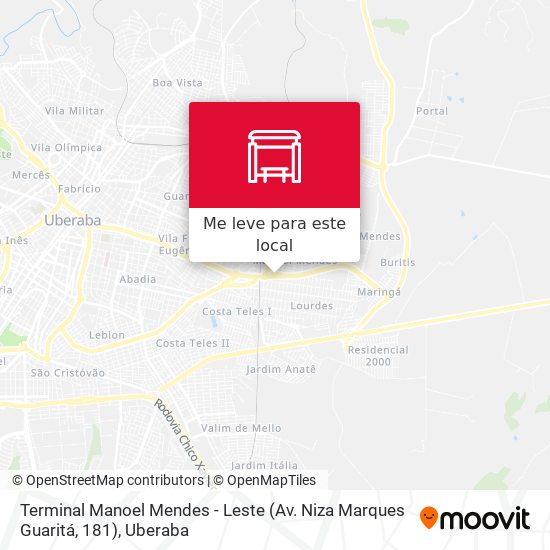 Terminal Manoel Mendes - Leste (Av. Niza Marques Guaritá, 181) mapa