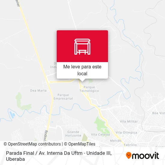 Parada Final / Av. Interna Da Uftm - Unidade III mapa