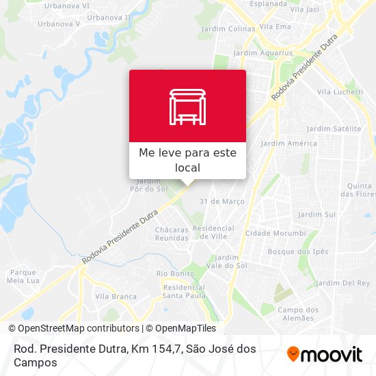 Rod. Presidente Dutra, Km 154,7 mapa
