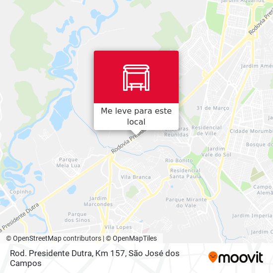 Rod. Presidente Dutra, Km 157 mapa