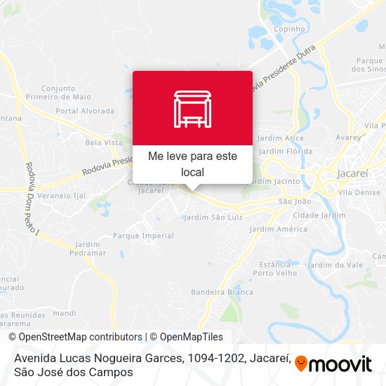 Avenida Lucas Nogueira Garces, 1094-1202, Jacareí mapa