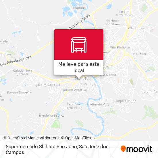 Supermercado Shibata São João mapa