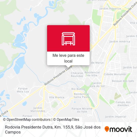 Rodovia Presidente Dutra, Km. 155,9 mapa