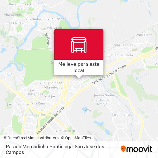 Parada Mercadinho Piratininga mapa