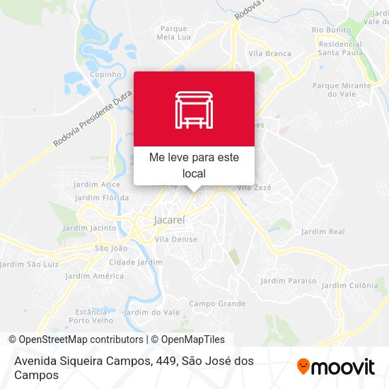 Avenida Siqueira Campos, 449 mapa