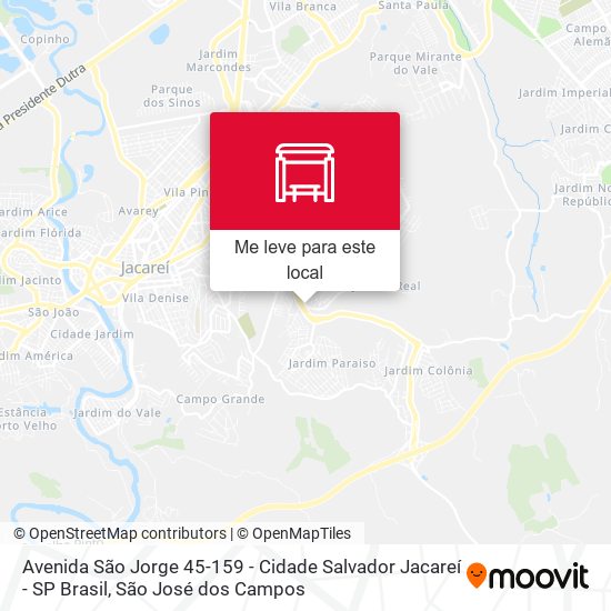 Avenida São Jorge 45-159 - Cidade Salvador Jacareí - SP Brasil mapa