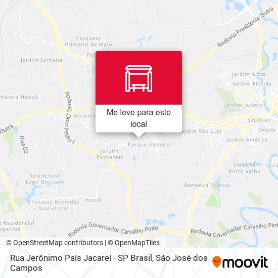 Rua Jerônimo País Jacareí - SP Brasil mapa
