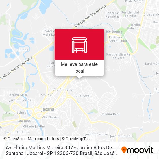 Av. Elmira Martins Moreira 307 - Jardim Altos De Santana I Jacareí - SP 12306-730 Brasil mapa