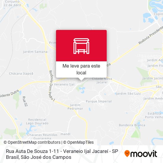 Rua Auta De Souza 1-11 - Veraneio Ijal Jacareí - SP Brasil mapa