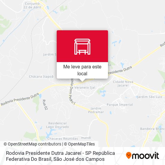 Rodovia Presidente Dutra Jacareí - SP República Federativa Do Brasil mapa