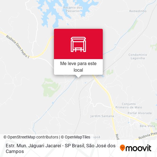 Estr. Mun. Jáguari Jacareí - SP Brasil mapa