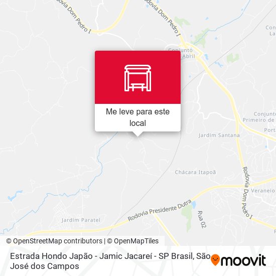 Estrada Hondo Japão - Jamic Jacareí - SP Brasil mapa