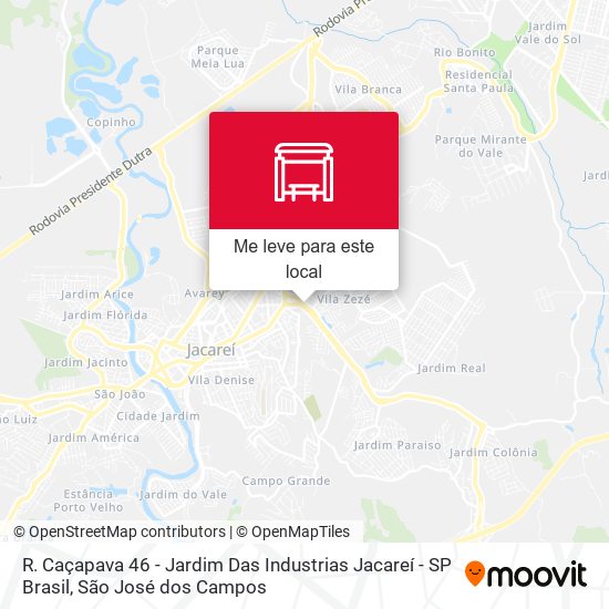 R. Caçapava 46 - Jardim Das Industrias Jacareí - SP Brasil mapa