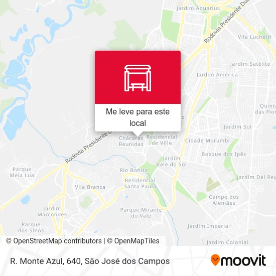 R. Monte Azul, 640 mapa