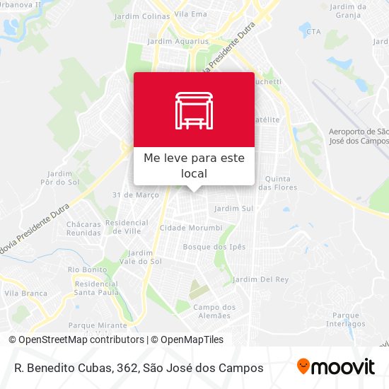 R. Benedito Cubas, 362 mapa