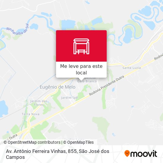 Av. Antônio Ferreira Vinhas, 855 mapa