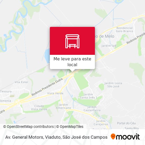 Av. General Motors, Viaduto mapa