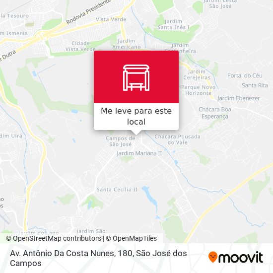 Av. Antônio Da Costa Nunes, 180 mapa