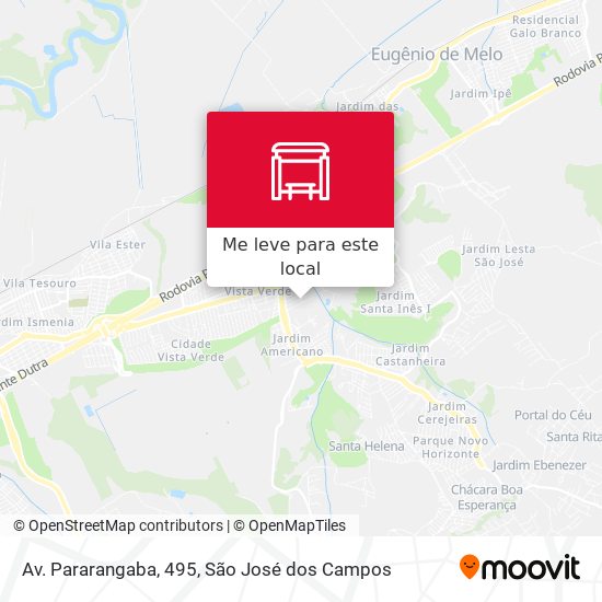 Av. Pararangaba, 495 mapa