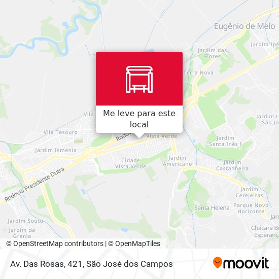 Av. Das Rosas, 421 mapa