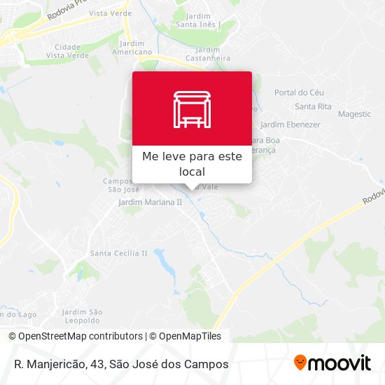 R. Manjericão, 43 mapa