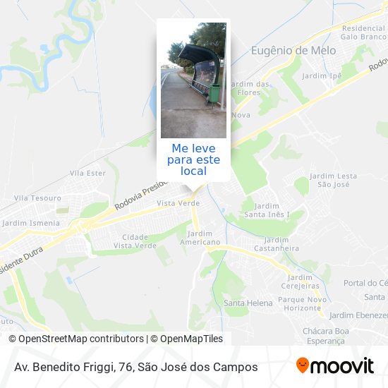 Av. Benedito Friggi, 76 mapa