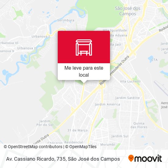 Av. Cassiano Ricardo, 735 mapa