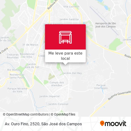 Av. Ouro Fino, 2520 mapa