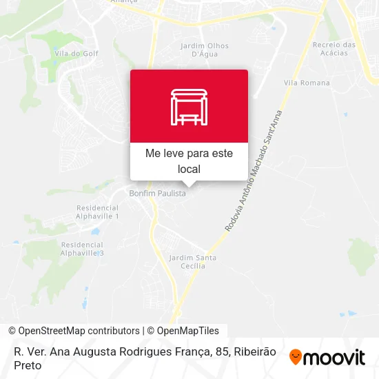 R. Ver. Ana Augusta Rodrigues França, 85 mapa