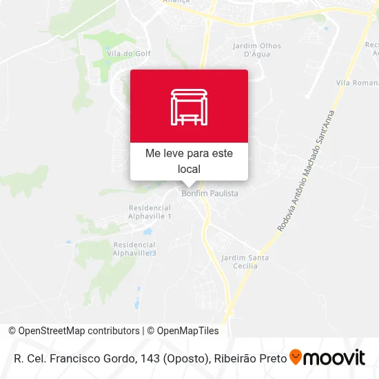 R. Cel. Francisco Gordo, 143 (Oposto) mapa