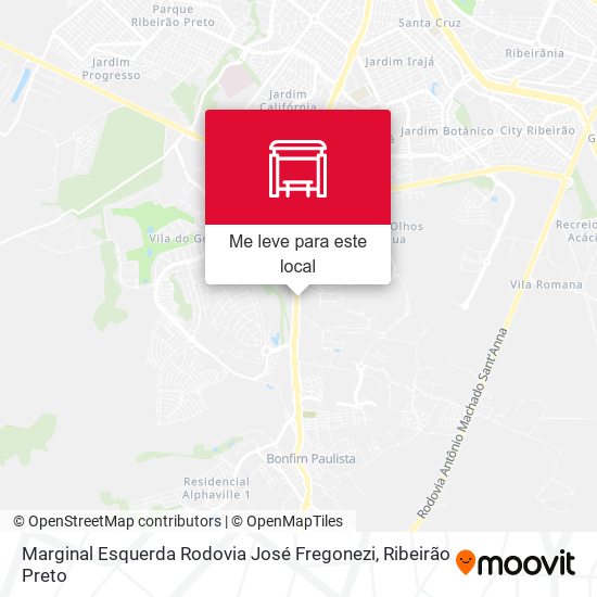 Marginal Esquerda Rodovia José Fregonezi mapa