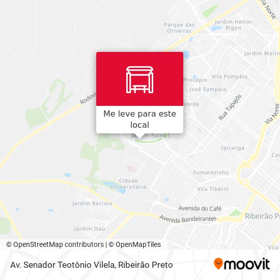 Av. Senador Teotônio Vilela mapa