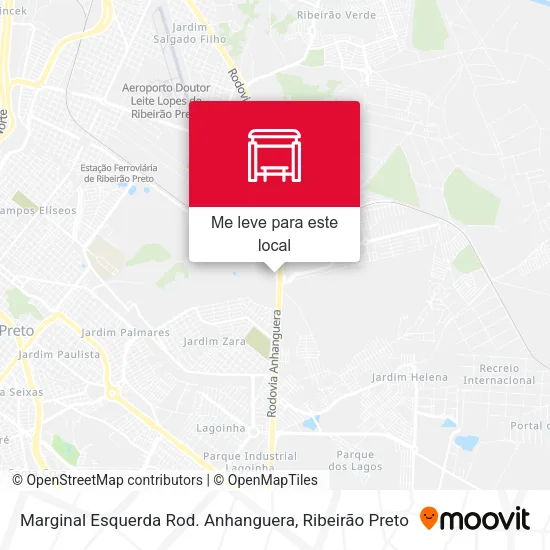 Marginal Esquerda Rod. Anhanguera mapa