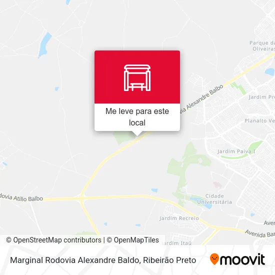 Marginal Rodovia Alexandre Baldo mapa