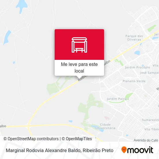 Marginal Rodovia Alexandre Baldo mapa