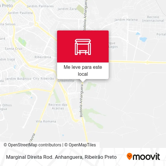 Marginal Direita Rod. Anhanguera mapa