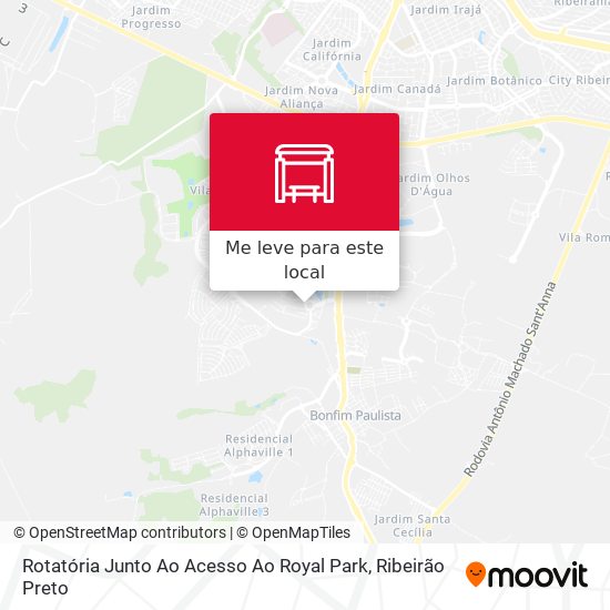 Rotatória Junto Ao Acesso Ao Royal Park mapa