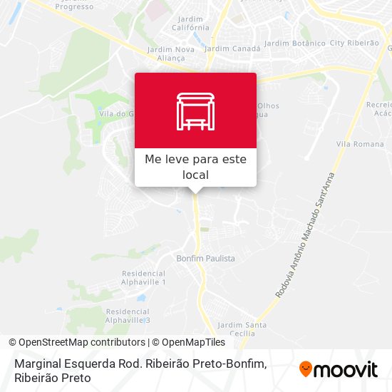 Marginal Esquerda Rod. Ribeirão Preto-Bonfim mapa