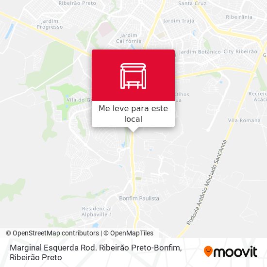 Marginal Esquerda Rod. Ribeirão Preto-Bonfim mapa