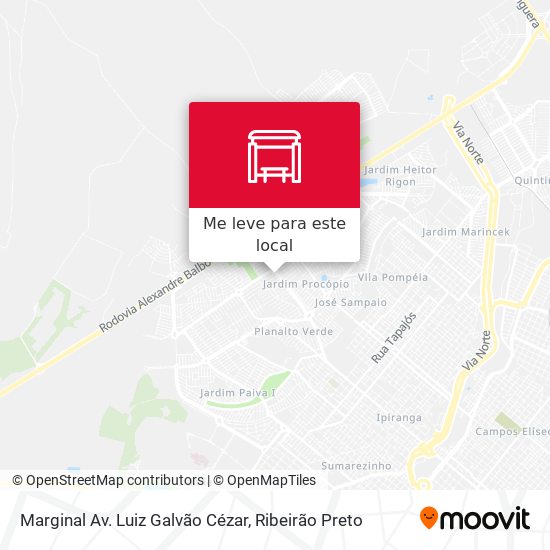 Marginal Av. Luiz Galvão Cézar mapa