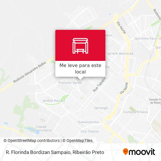 R. Florinda Bordizan Sampaio mapa