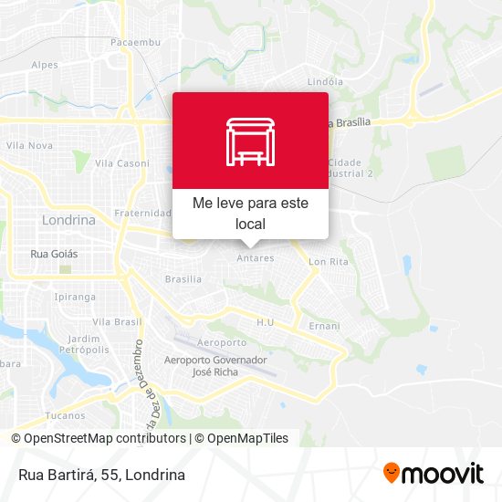 Rua Bartirá, 55 mapa