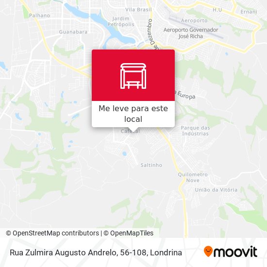 Rua Zulmira Augusto Andrelo, 56-108 mapa