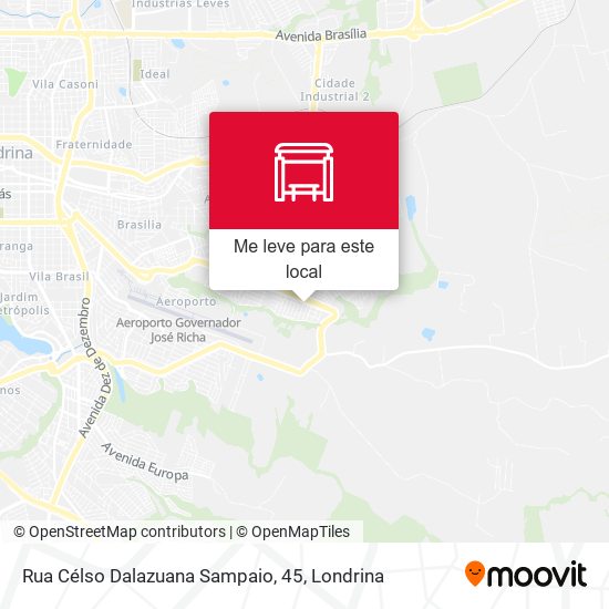 Rua Célso Dalazuana Sampaio, 45 mapa
